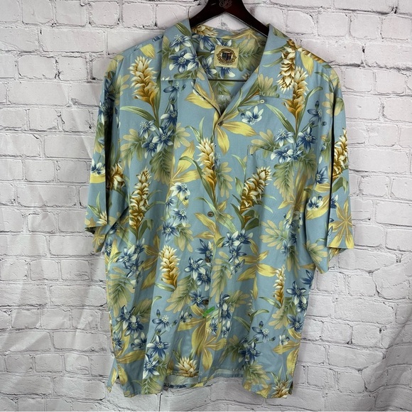 pusser's west indies Other - pusser's west indies hawaiian camp shirt Tropical Floral Men's sz L silk/cotton